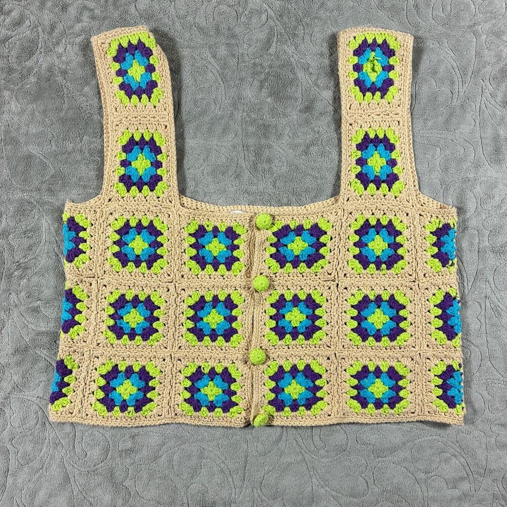 Zara Multicolor Crochet Crop Top